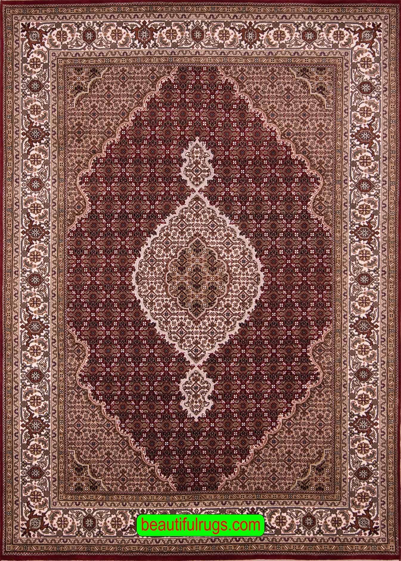 3080- Traditional Oriental Rug, Red Color Indian Rug