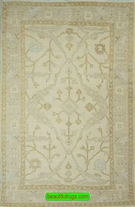 Vintage Oushak Rug, Turkish Rugs, Antique Oushak Rugs for Sale, size 5.5x8.10