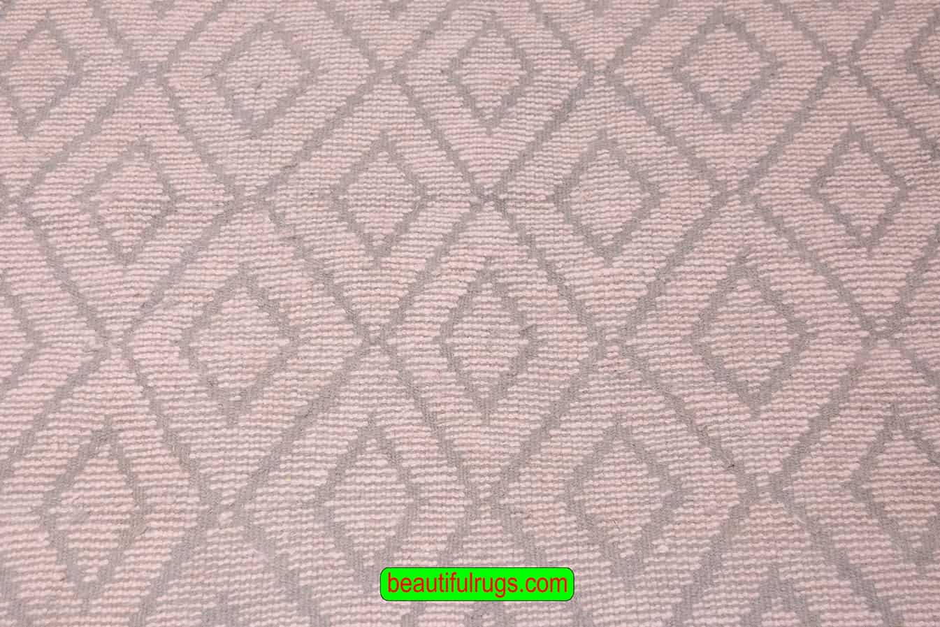 Fluffy and soft wool rug in pastel color, Moroccan style. Size 9x11.9