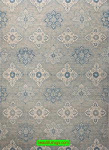 5028- Handmade Oriental Rug, Grey Color Contemporary Rug, Living Room Rug.