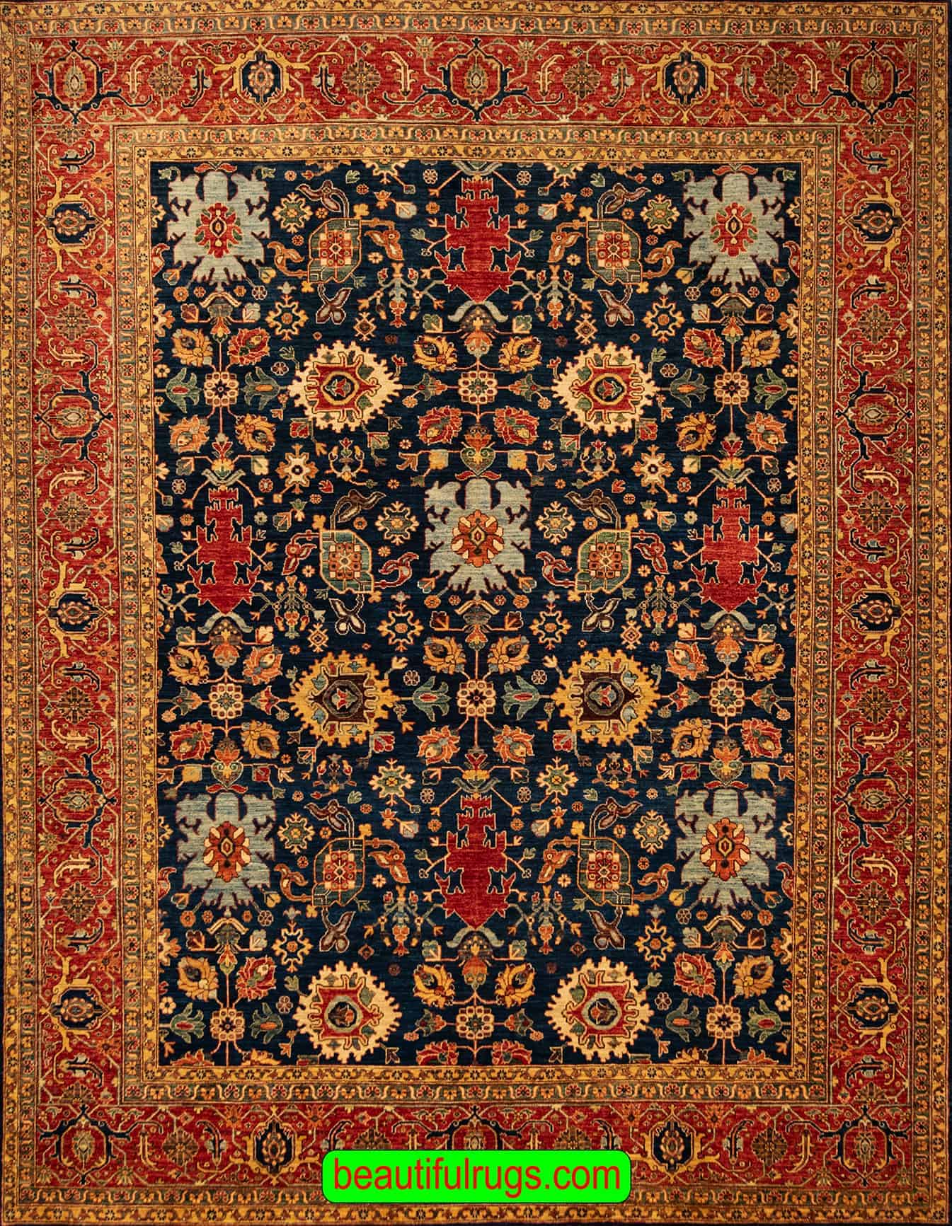 Transitional Style Rug, Persian Northwest Design Rug, Blue Color Rug