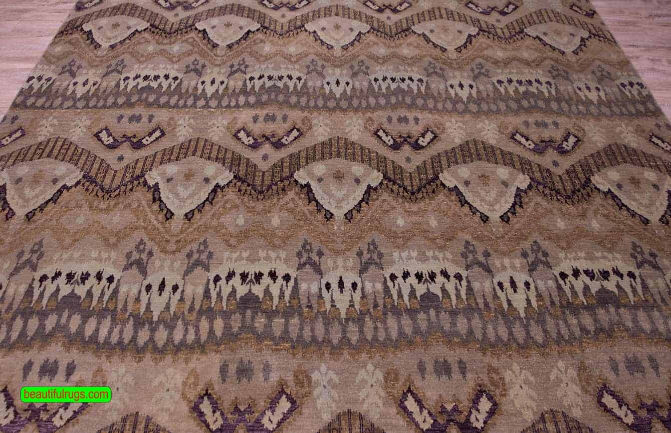 Bohemian Rug, Brown Oriental Rug, size 7.10x9.10
