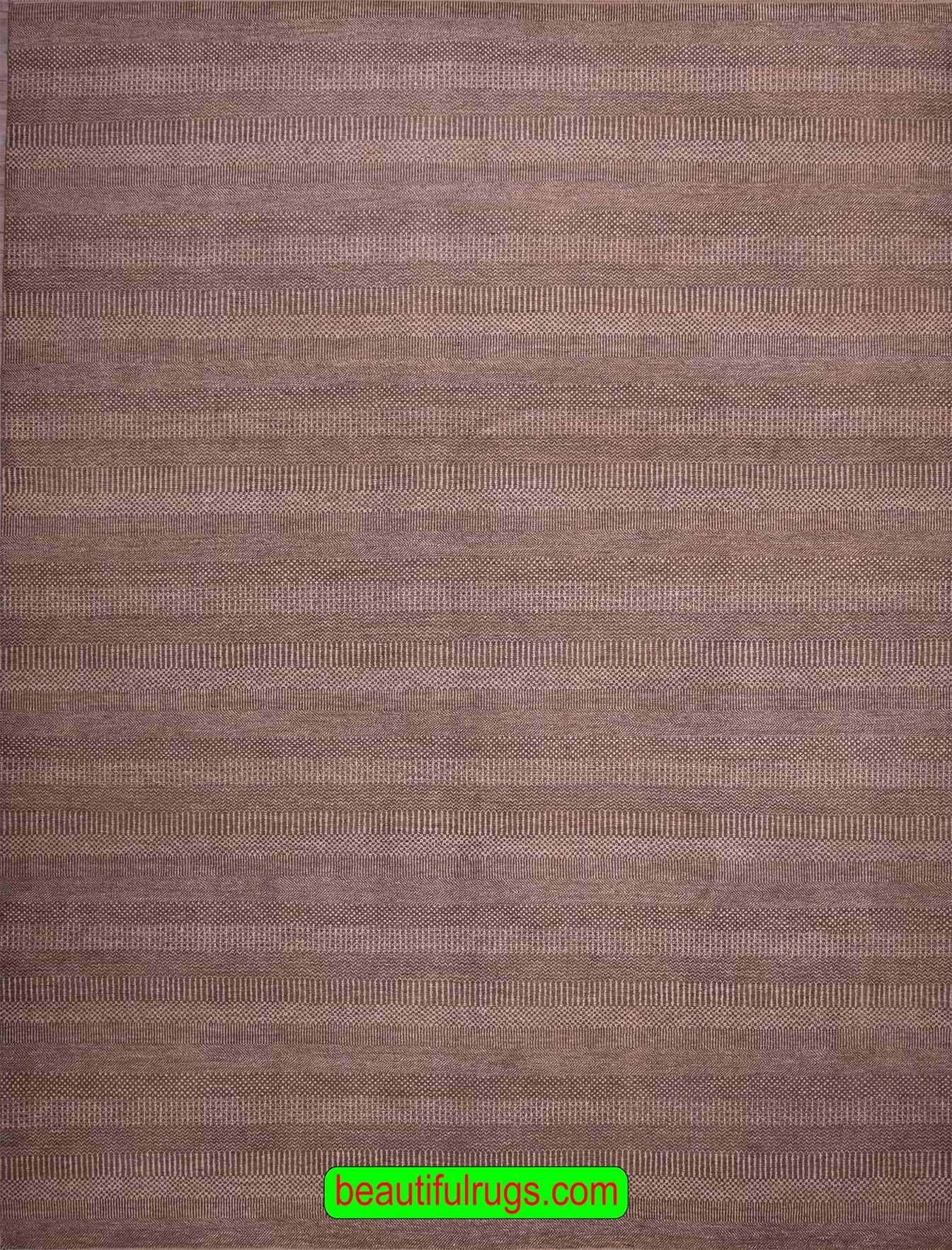 Brown and Beige Color Contemporary Rug, size 9.3x12
