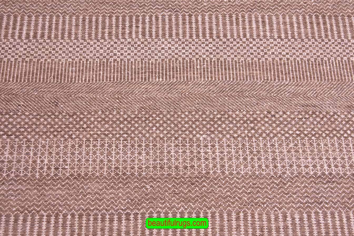 Brown and Beige Color Contemporary Rug, size 9.3x12