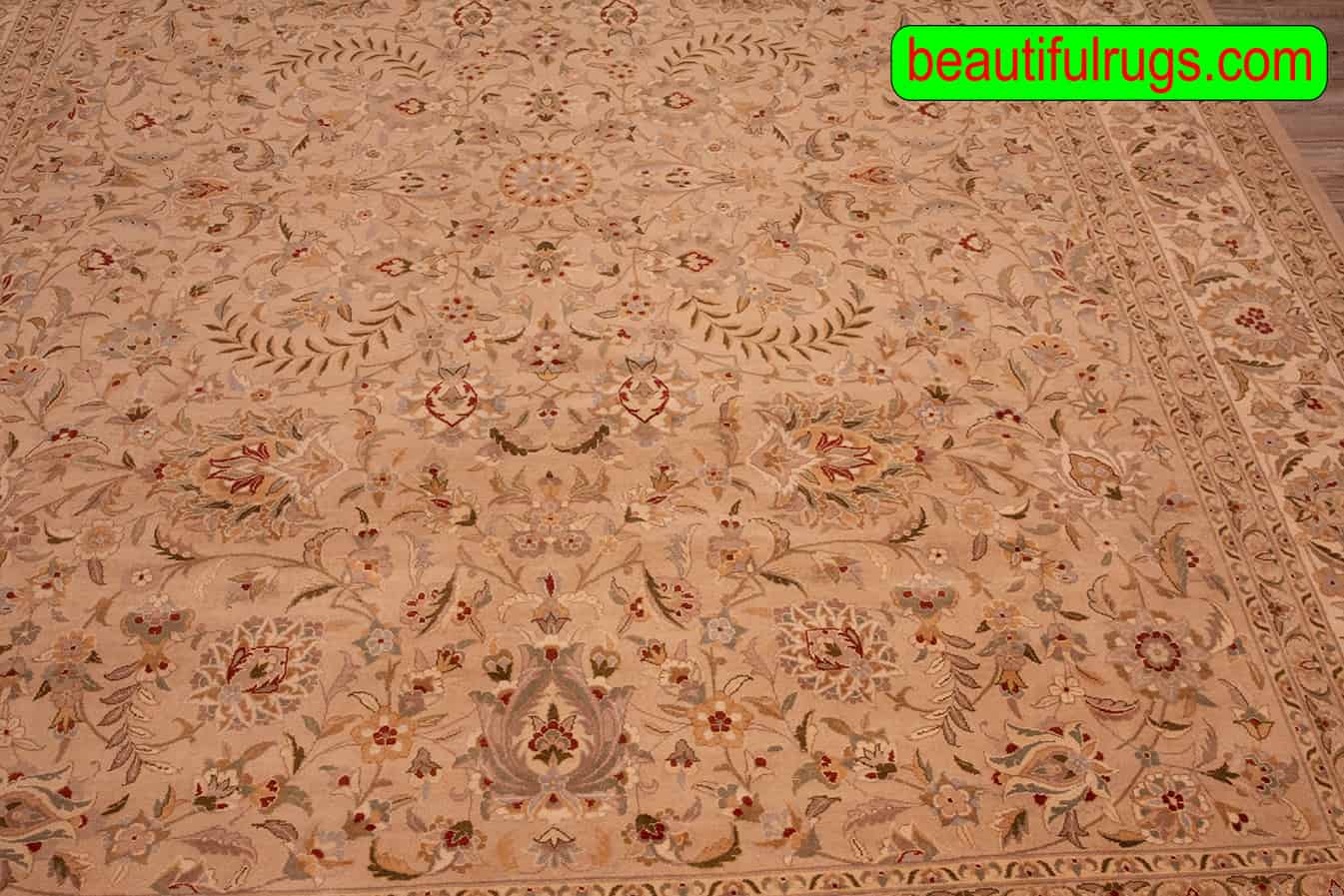 7065- Hand Knotted Rug, Transitional Style Oriental Rug, Earth Tone Color Rug