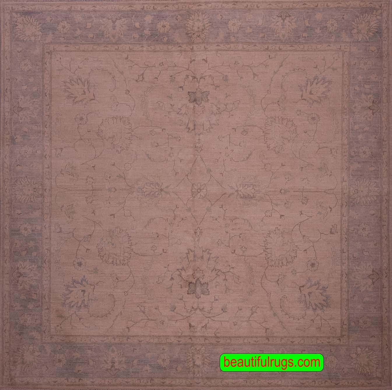 8×8 Rug, Square Rug, Turkish Pattern Rug from Pakistan. Size 7.10x8