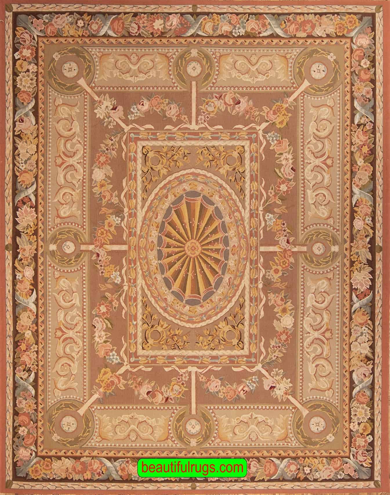 Flat Weave Aubusson Style Wool Rug