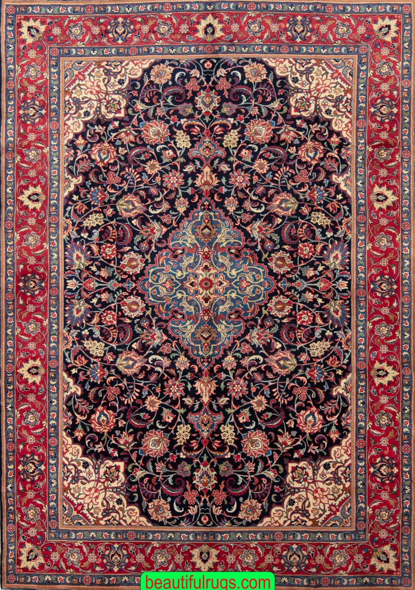 2221- Beautiful hand knotted Persian Saruk rug made of fine quality wool on a cotton foundation. Size 6.3x9.10.