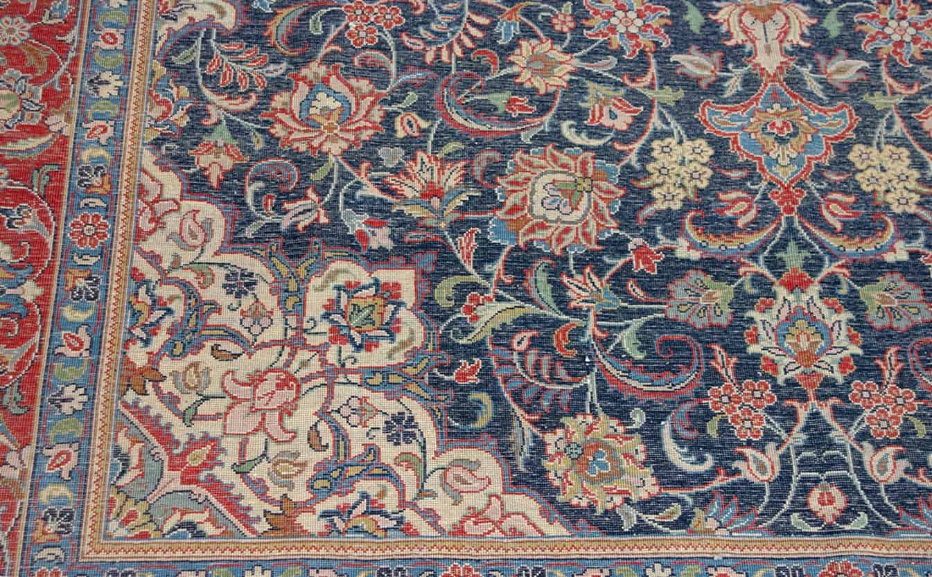 2221- Beautiful hand knotted Persian Saruk rug made of fine quality wool on a cotton foundation. Size 6.3x9.10. Size 6.3x9.10. Backside image