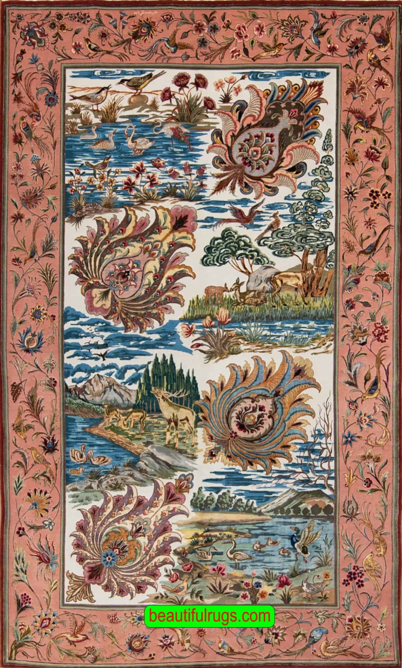 2505- Magnificent 5x8 Persian Tabriz rug, made from the finest Japanese kork wool and silk Persian crafted by Azim Zadeh the iconic master weaver.