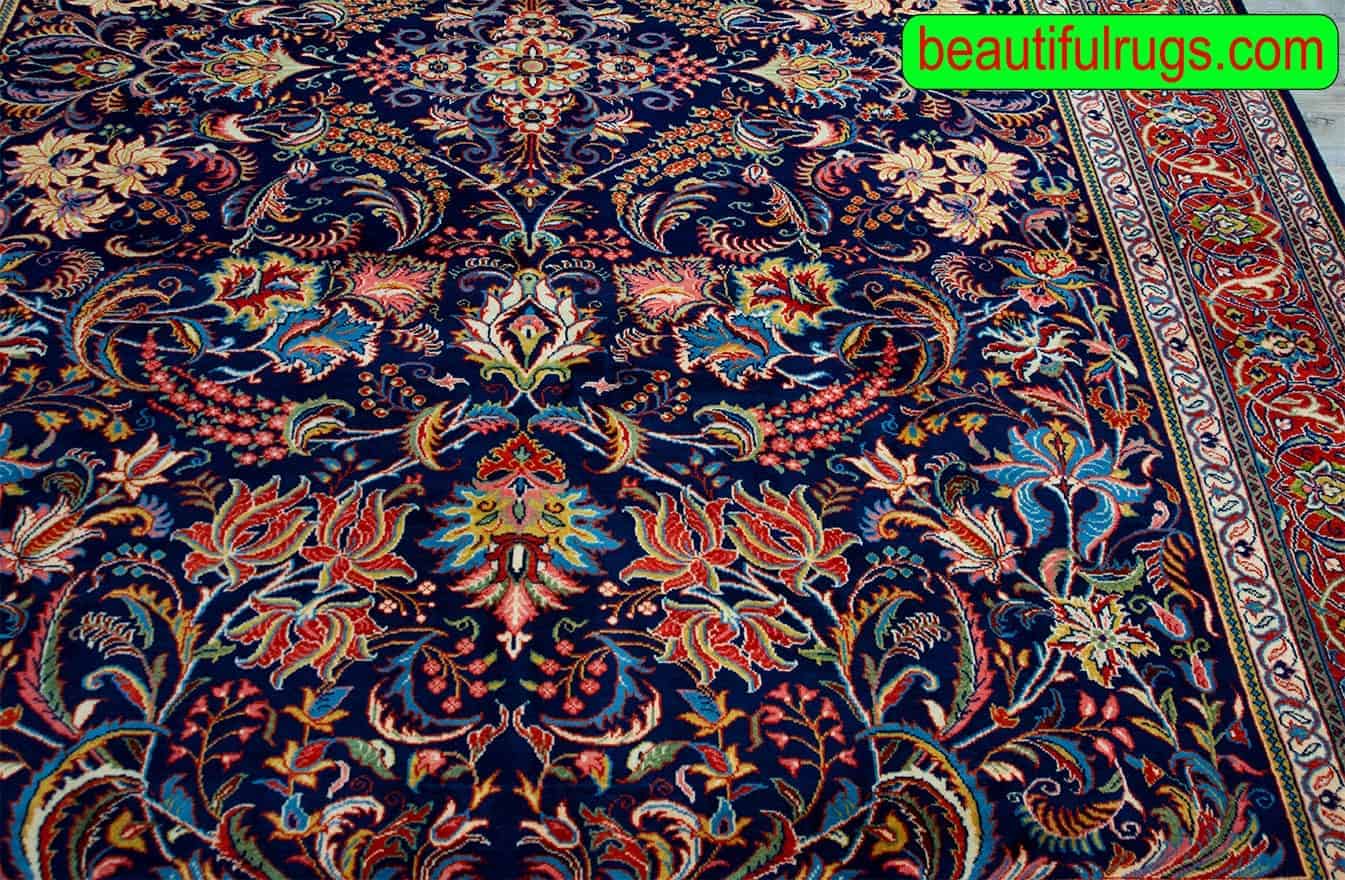 2577- Allover design rug, handmade Persian Sarouk old rug in perfect condition made from 100% wool. Size 7.9x11.