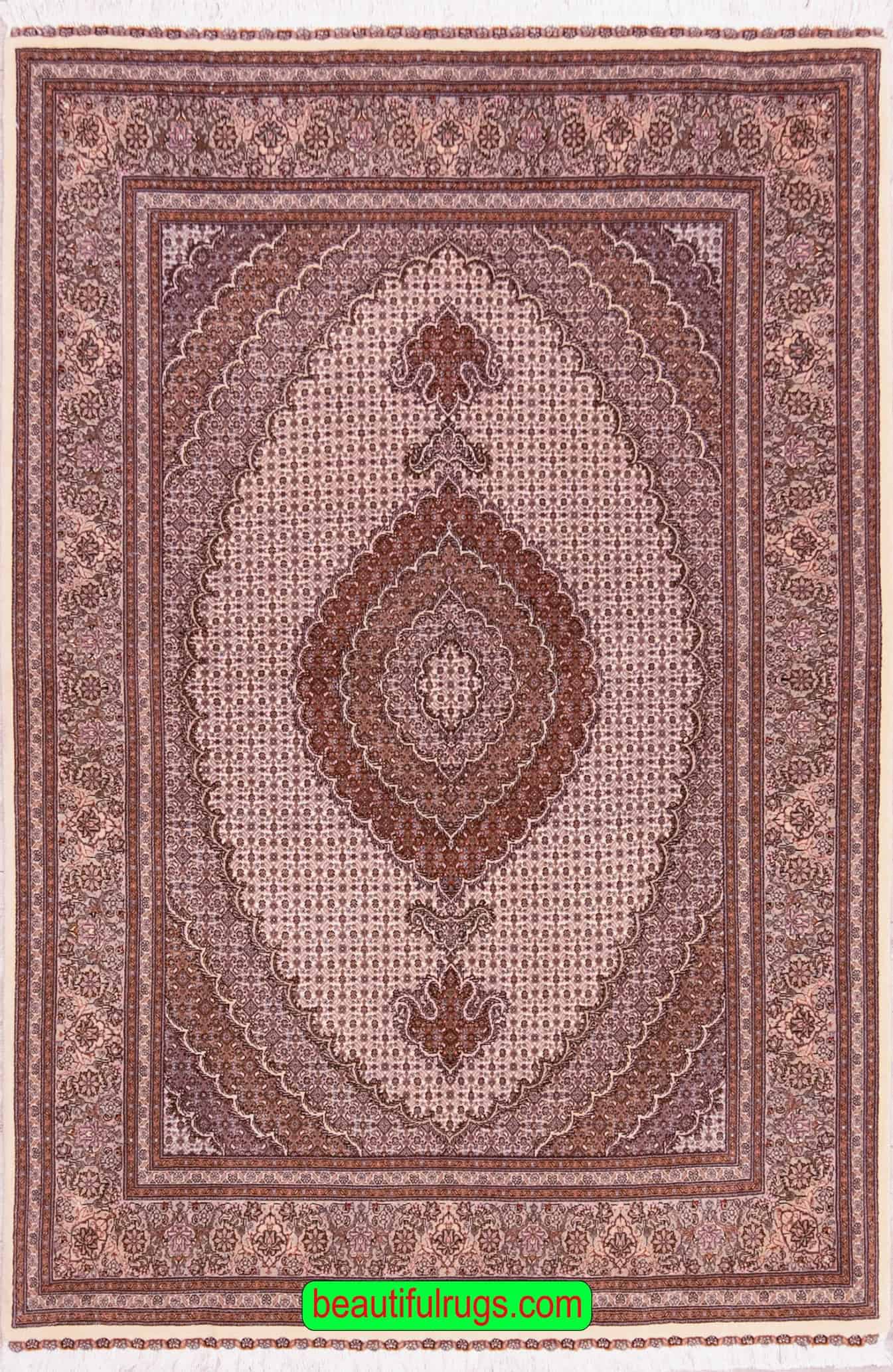 2718- Fish Design Rug, Handmade Persian Tabriz Rug. Size 5.9x8. 