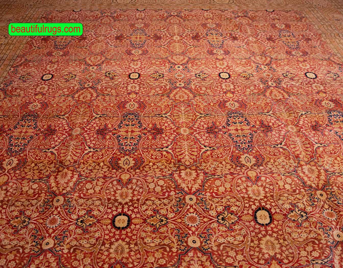 Mahal design rug, large rug for living room. Size 121x15.3