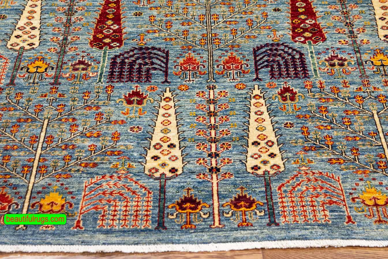 Bakhshaish design rug with gray blue color. Size 8.7x11.9