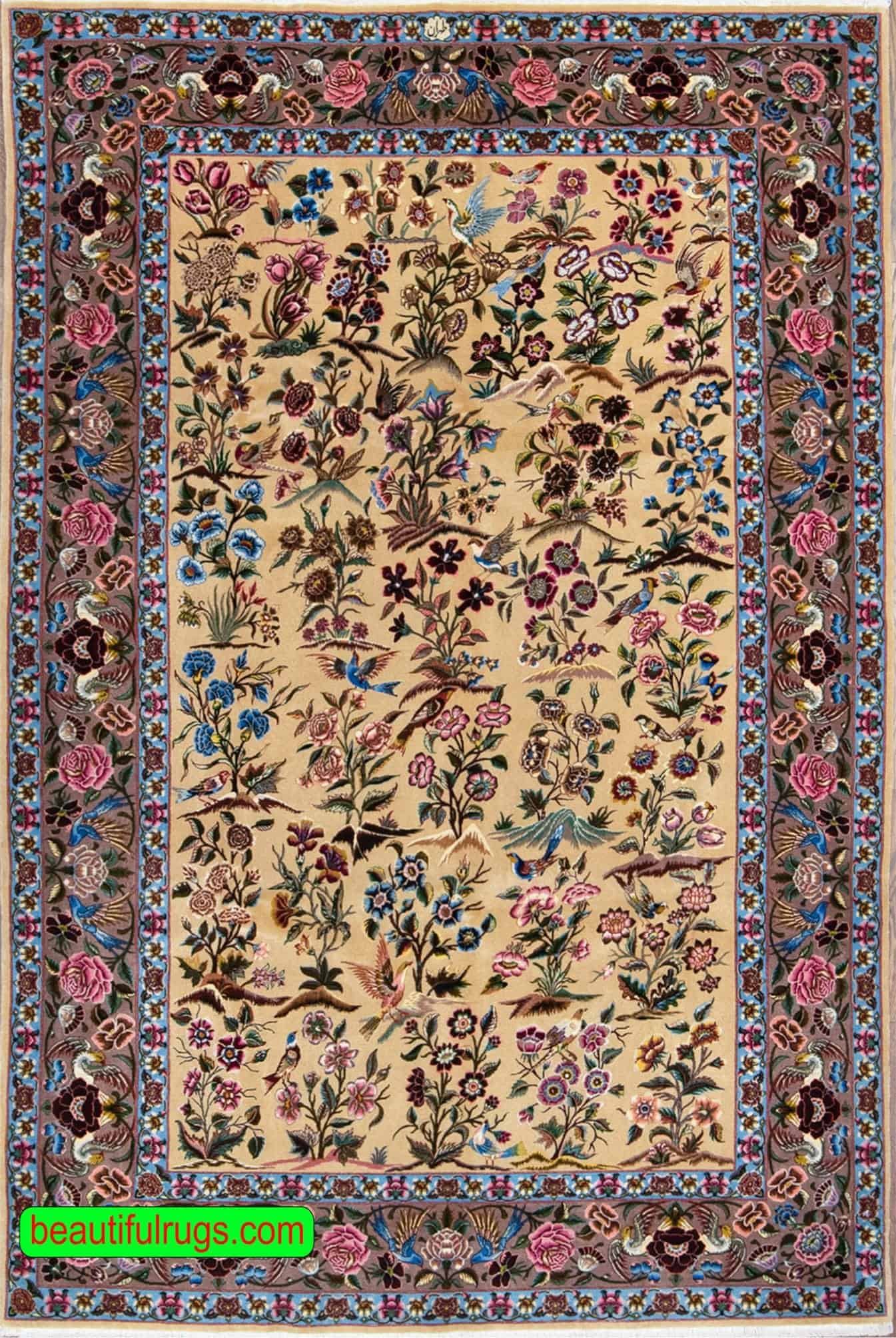 2750- Tehran Rug, High Quality Semi Antique Persian Tehran Rug, Collectible Rug. Size 4.4x7. 