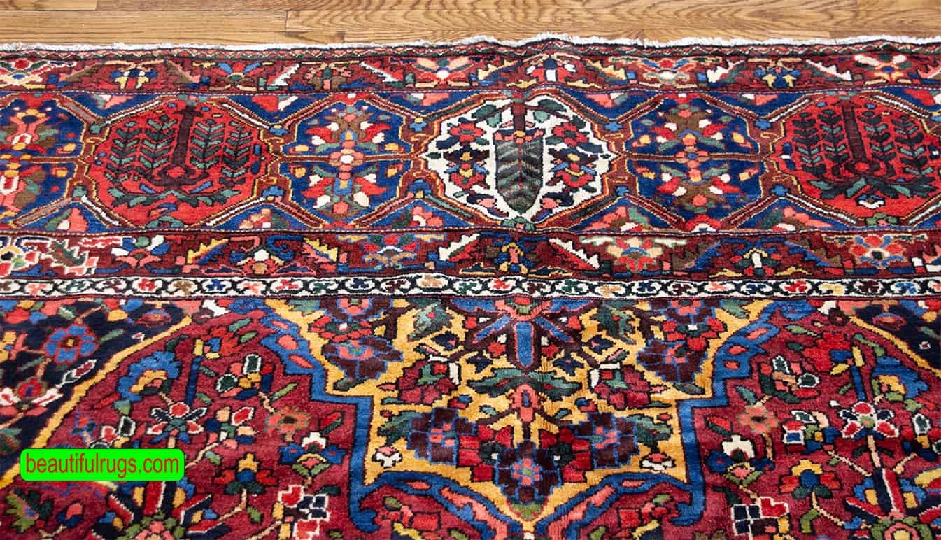 Rug 2567- 12x17 Rug. Beautiful Vintage Persian Bakhtiari Rug, Hand Knotted Wool Persian Rug. 