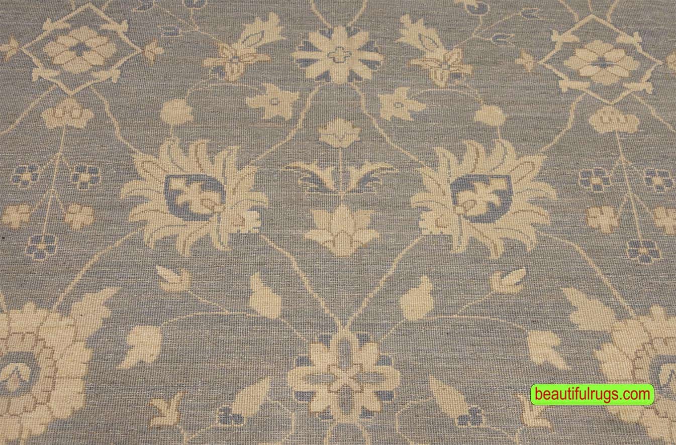 Vintage look rug in gray blue color made in Pakistan. Size 9x11.10.
