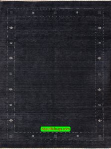 9x12 rugs, black and white wool9x12 rug in Gabbeh style for the living room and bedroom.