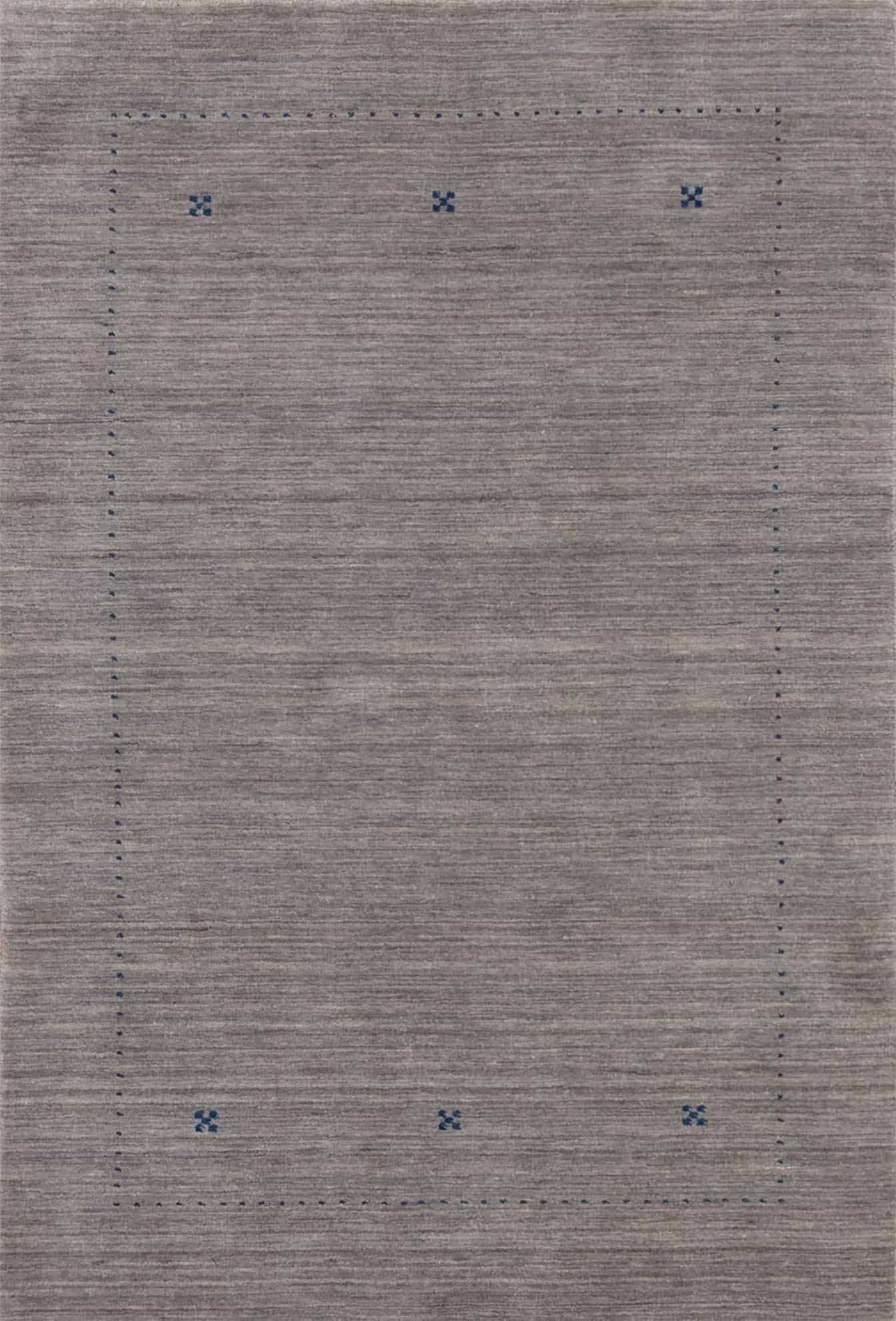 7385- A thick hand loomed Gabbeh style contemporary wool oriental rug in gray color. Rug size 4.1x6.