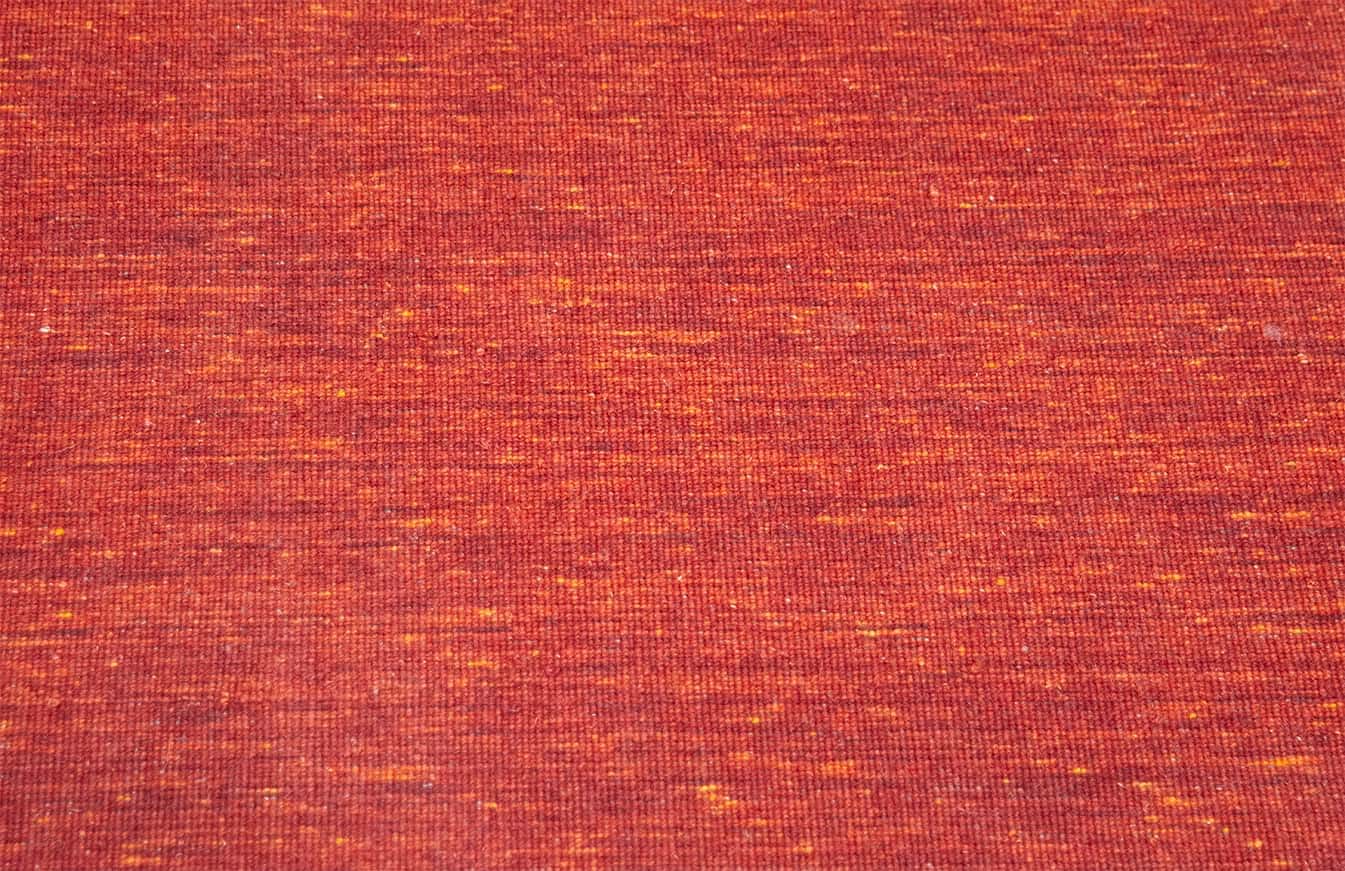 3158- Oriental carpet, hand loomed Gabbeh style wool area rug. Size 6x9. Backside image.