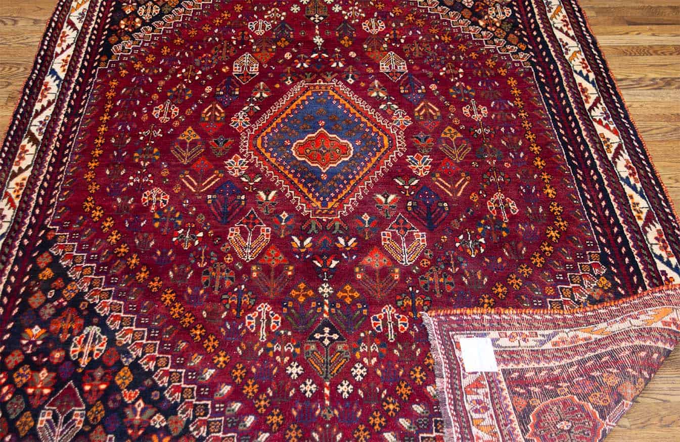 2673- Persian Style rugs. Handmade southwestern geometric Persian Shiraz wool rug.