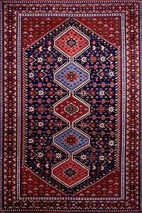 Yalameh Rug, Persian Yalameh Rug, Wool Tribal Rug. Size 5.5x8.8