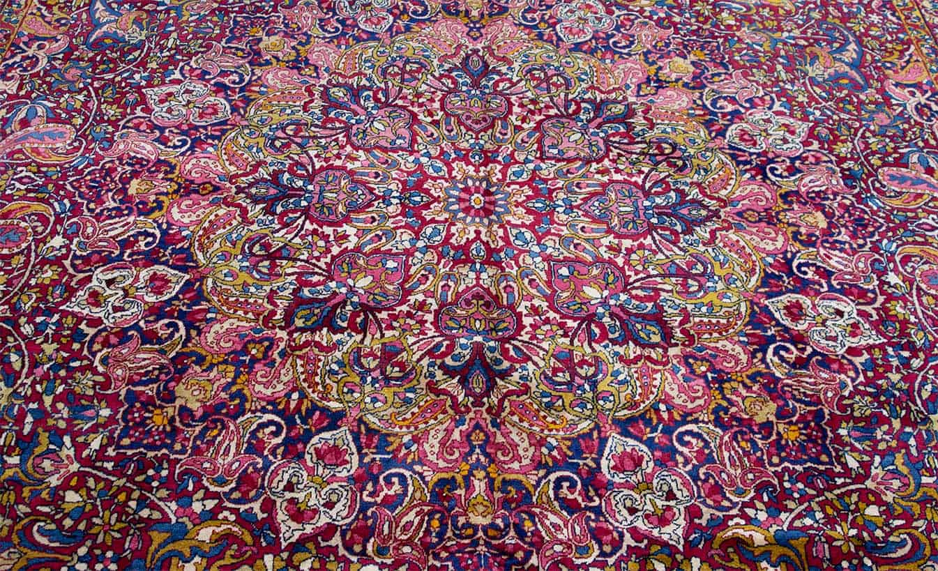 2766- Antique Rug, Antique Persian Yazd Rug, Handmade Traditional Rug. Size 10.3x15. 