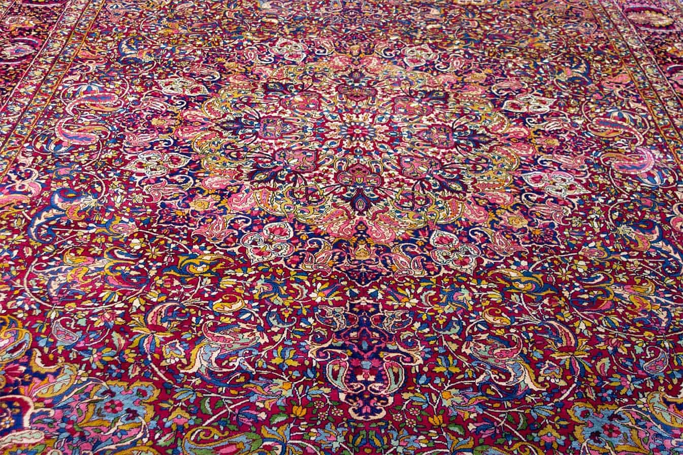 2766- Antique Rug, Antique Persian Yazd Rug, Handmade Traditional Rug. Size 10.3x15. 