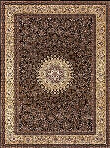 Eggplant rug, Persian Isfahan rug. gonbadi design eggplant color rug. Size 8.3x11.8