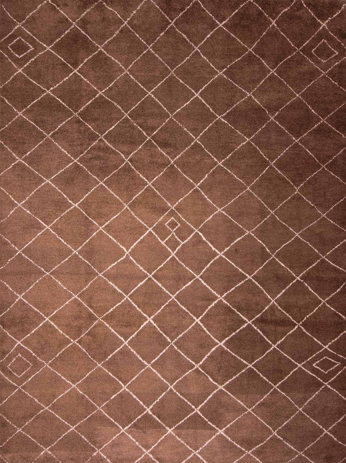 3138- Fluffy and soft wool rug, Moroccan style rug from India. Size 9x11.9.