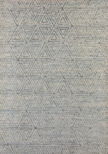 5x7 rug in our rug store, handmade wool modern rug in green blue color.