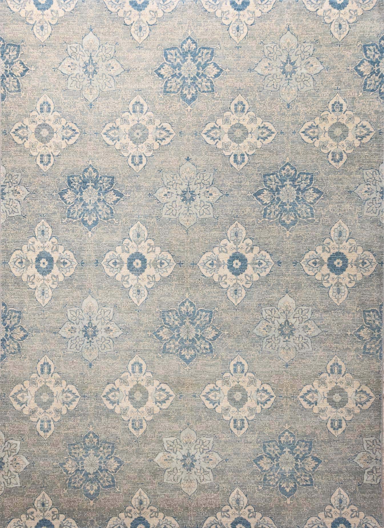 Handmade Oriental Rug, Grey Color Contemporary Rug, Living Room Rug, size 8.8x12.2,