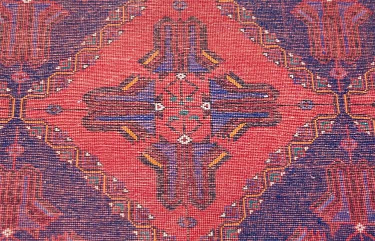 Kitchen area rugs made of wool, Persian red area rugs for kitchen. Size 5.9x8.1.