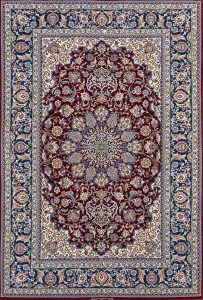 2733- Real Persian rug top quality signed Persian Isfahan Vegetable Dyed Rug. Size 4.10 x 7. 