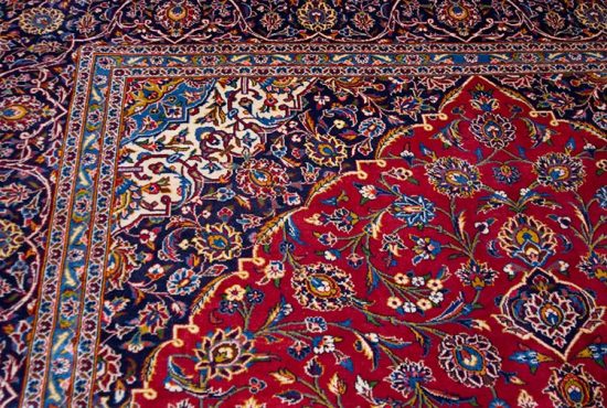 Rug 2201- traditional red area rug, 9x13 red Persian area rug in traditional floral Kashan style made from 100% wool.