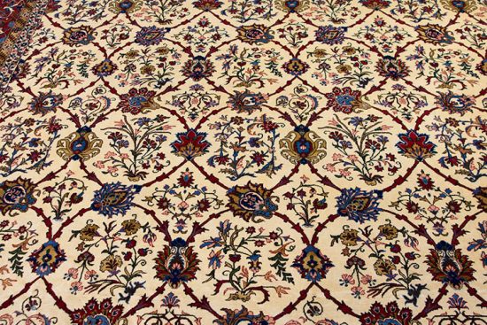 Rug 2795- Antique Erami rug the expression of timeless elegance. Exquisite floral Persian Qum Erami carpet. Size 10.1 x 13.7.