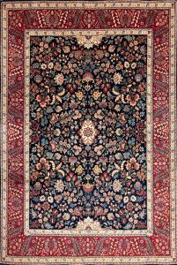 A luxurious room-size Persian Tabriz wool rug from Beautiful Rugs Chicago — hand-knotted excellence and refined artistry at an attainable price under $10000.