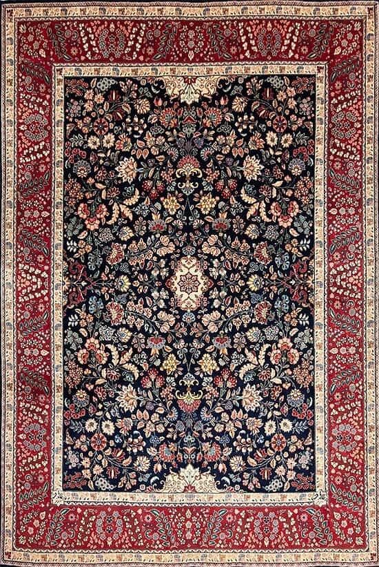 A luxurious room-size Persian Tabriz wool rug from Beautiful Rugs Chicago — hand-knotted excellence and refined artistry at an attainable price under $10000.