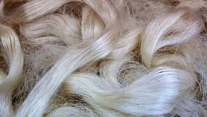 Silk skein in taupe color.