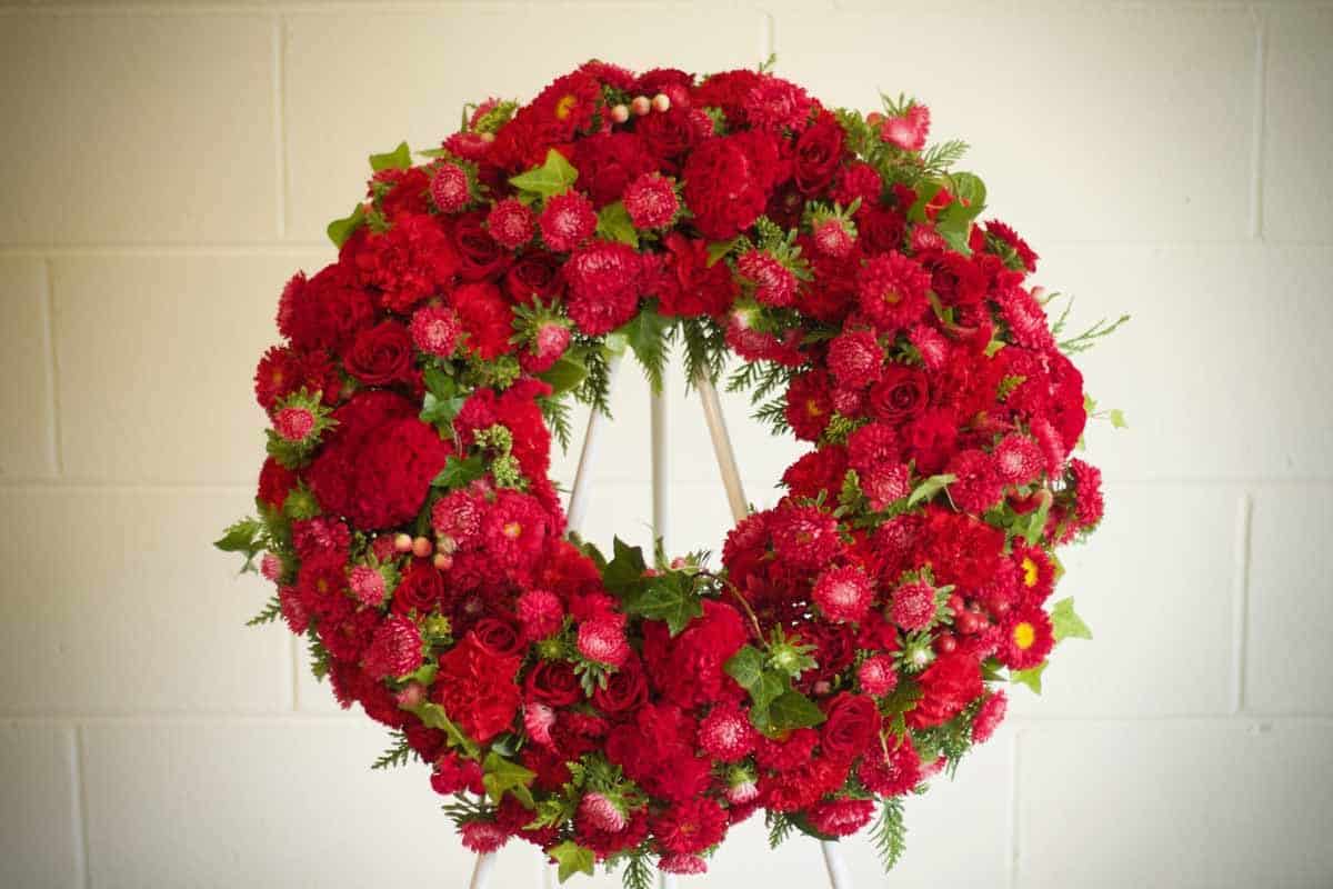 Crimson Love Eternity Wreath