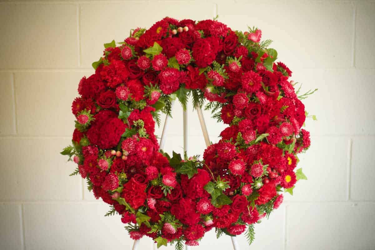 Crimson Love Eternity Wreath