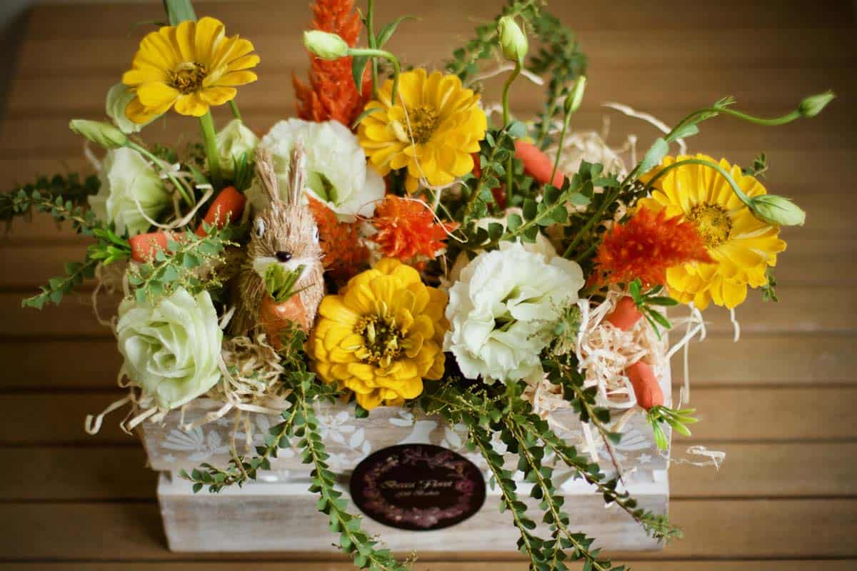 Easter Bunny Flower Basket - Image 2