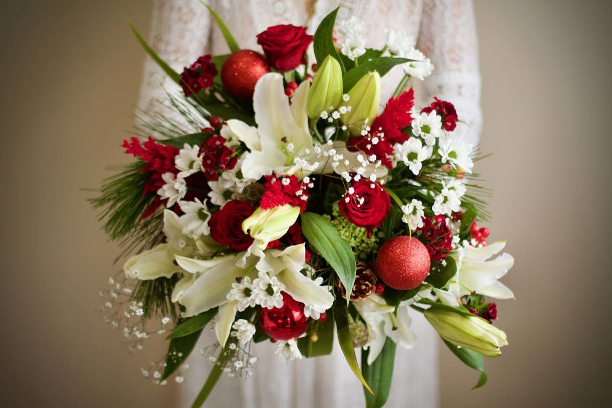 Red & White Christmas Bouquet