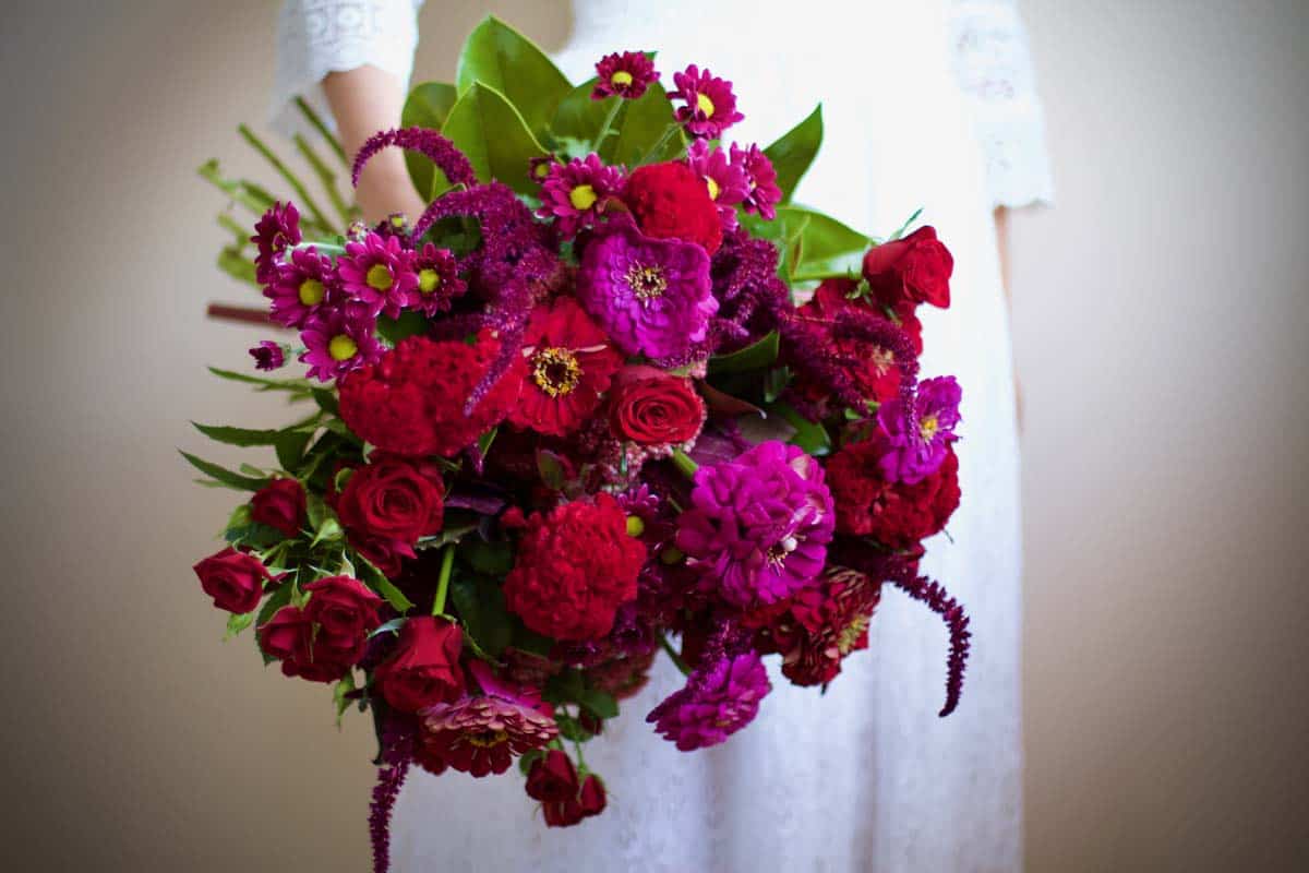 Red & Ruby Tone Bouquet - Image 2