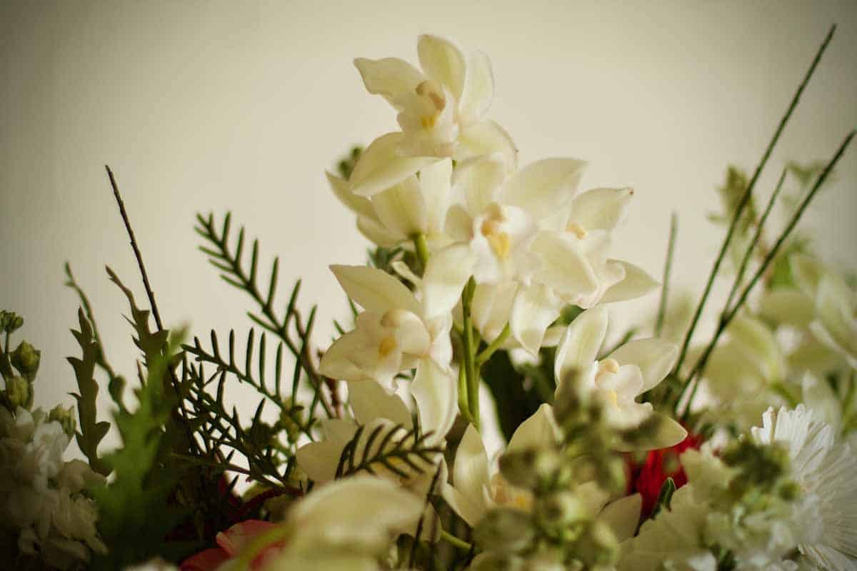 Harmony of Love Casket Spray - Red and White Elegance - Image 5