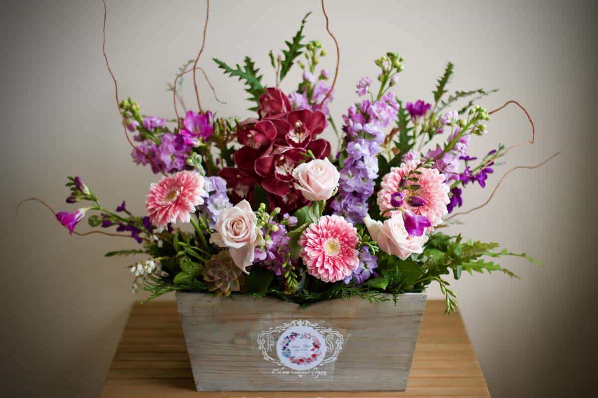 Pastel Flower Basket Arrangement - Image 4