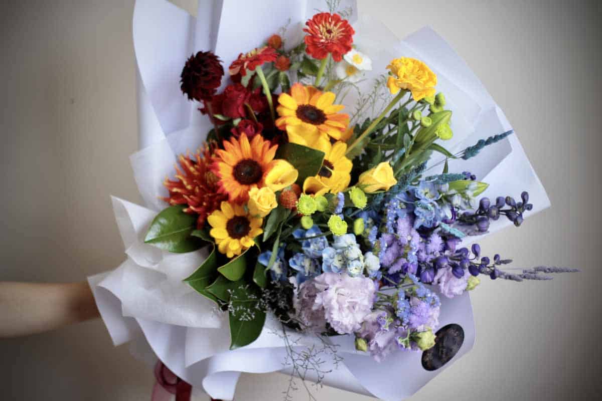 Colourful Rainbow Flower Bouquet