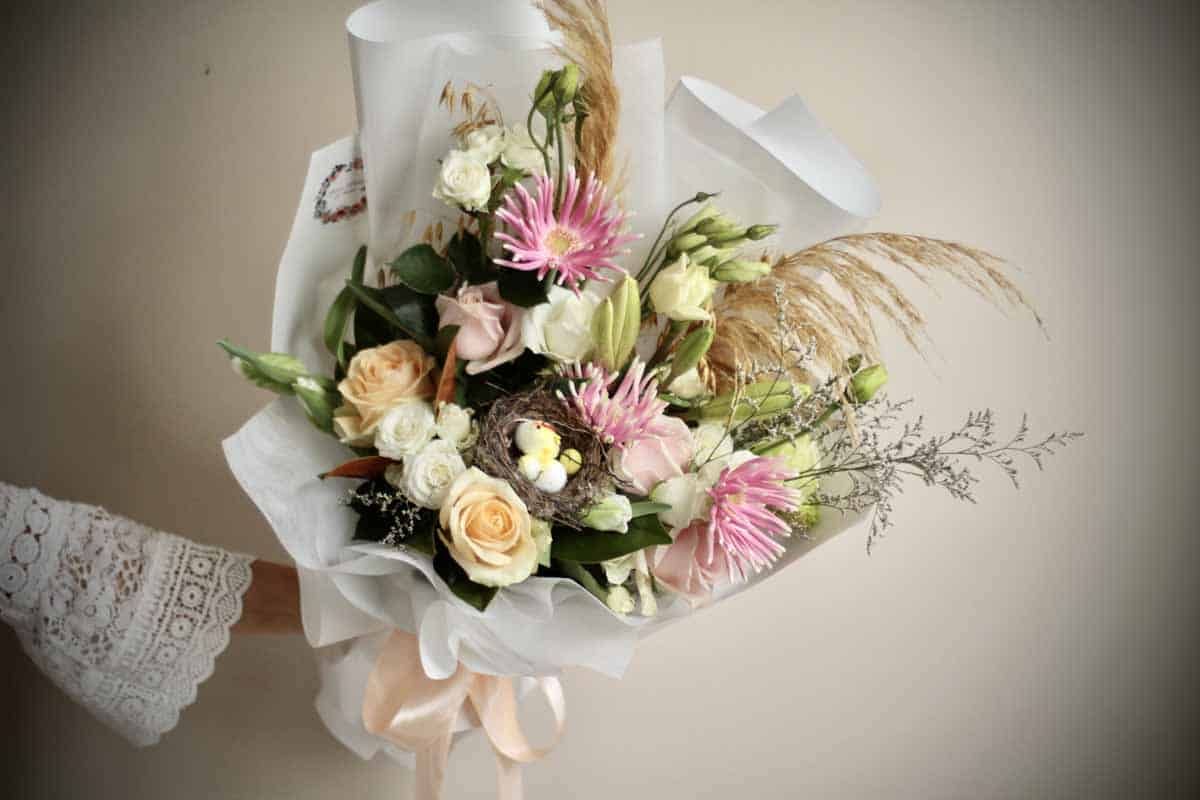Easter Flower Bouquet in Pastels - Image 3