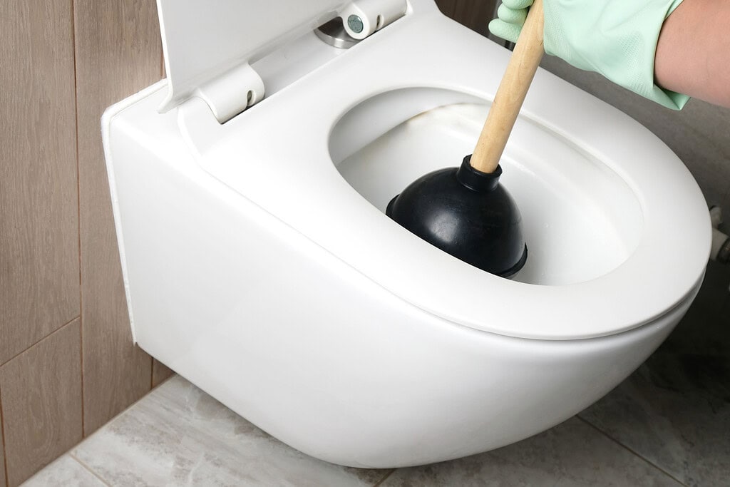 Toilet not flushing? Use a plunger to clear blockages quickly.