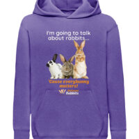 I'm Going To Talk About Rabbits Kids Hoodie (Purple)